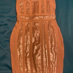 Gold sequin Fashion Nova Bandage dress